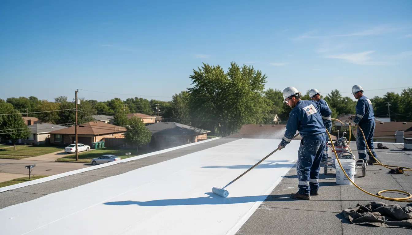 Commercial roof coating in Olin, IA near me